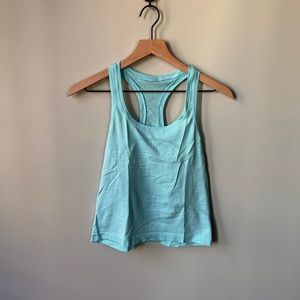 lululemon swiftly race length tank cyan blue